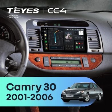 Штатная магнитола Teyes CC4 8/128 Toyota Camry 5 XV 30 (2001-2006) (черная)