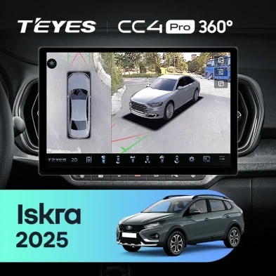 Штатная магнитола Teyes CC4 Pro 360 8/128 LADA Iskra SW Cross (2025-2026) Тип-B (13")