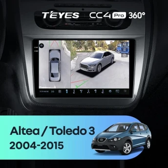 Штатная магнитола Teyes CC4 Pro 360 8/128 Seat Altea 5P (2004-2015)