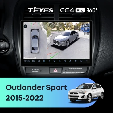 Штатная магнитола Teyes CC4 Pro 360 8/128 Mitsubishi Outlander Sport (2015-2026) Тип-B (11")