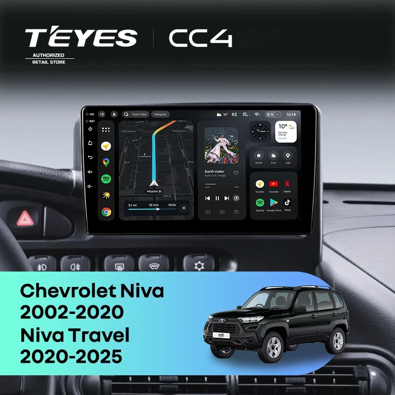 Штатная магнитола Teyes CC4 6/64 Chevrolet Niva (2002-2020)