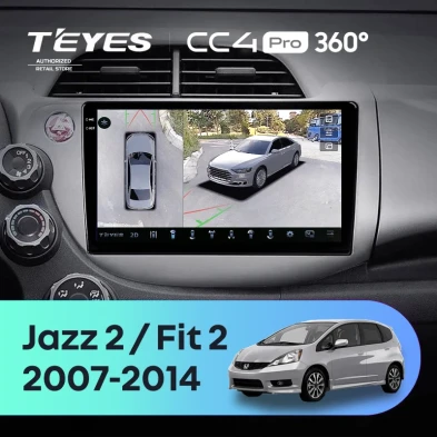 Штатная магнитола Teyes CC4 Pro 360 8/128 Honda Jazz 2 (2007-2014)