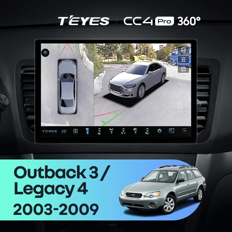 Штатная магнитола Teyes CC4 Pro 12/256 Subaru Outback 3 (2003-2009) (13")