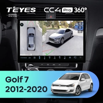 Штатная магнитола Teyes CC4 Pro 360 12/256 Volkswagen Golf 7 MK7 (2012-2020) F1 (13")