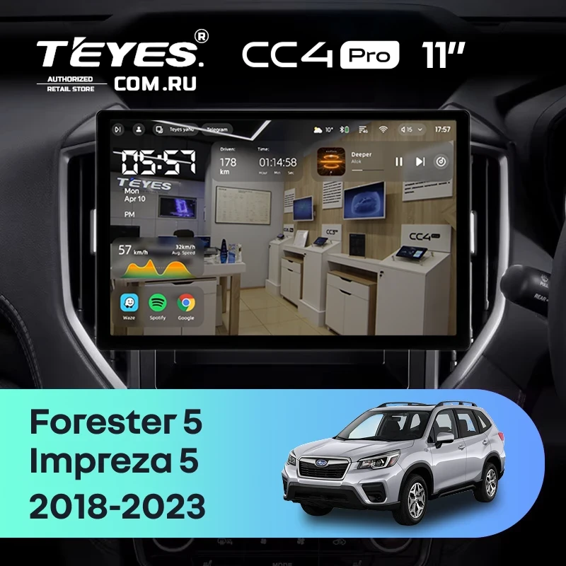 Штатная магнитола Teyes CC4 Pro 12/256 Subaru Impreza 5 (2018-2023) (11")