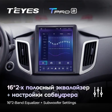 Штатная магнитола Tesla style Teyes TPRO 2 4/64 Hyundai Creta (2015-2019)