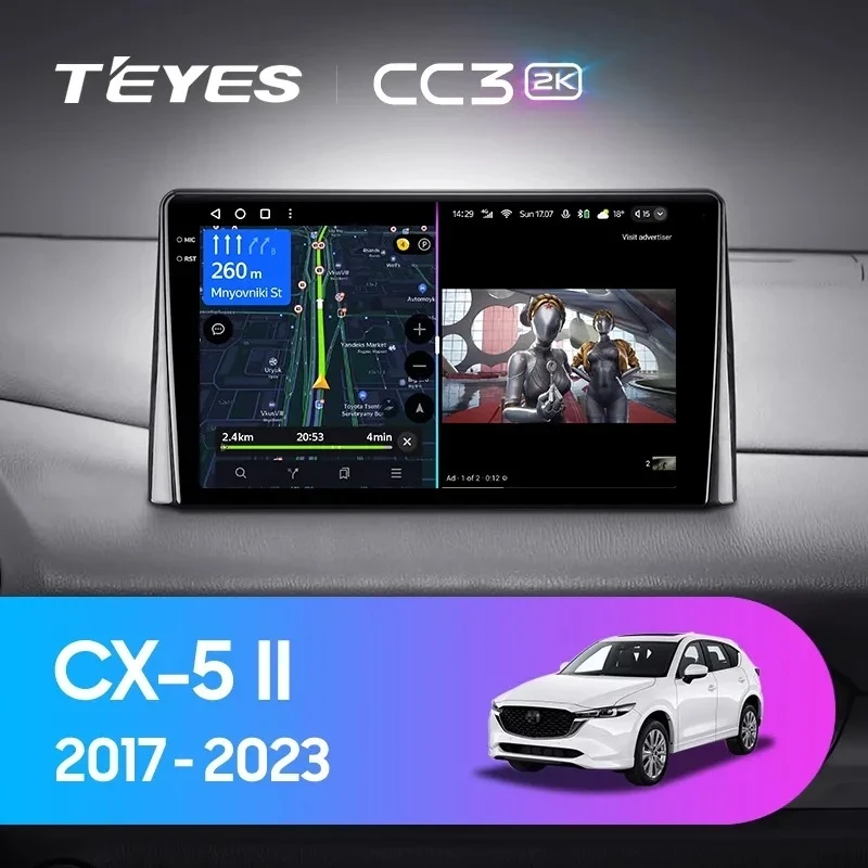 Штатная магнитола Teyes CC3 2K 4/64 Mazda CX-5 2 KF (2017-2023) F2