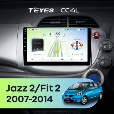 Штатная магнитола Teyes CC4L 6/64 Honda Jazz 2 GG (2007-2014) Правый руль