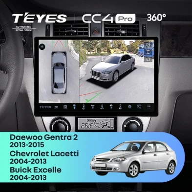 Штатная магнитола Teyes CC4 Pro 360 12/256 Daewoo Gentra 2 (2013-2015) F1 Тип-A (11")