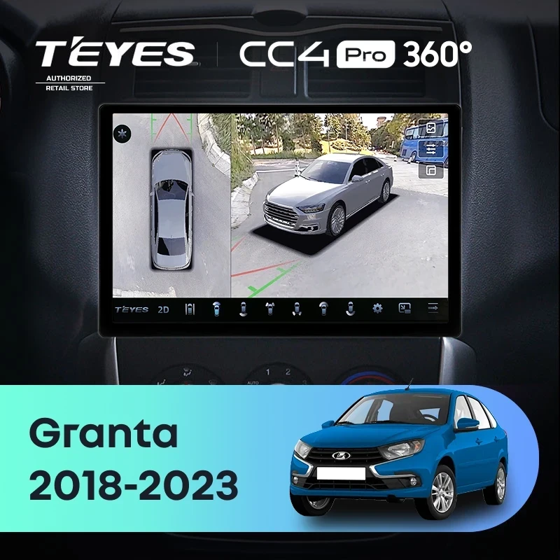 Штатная магнитола Teyes CC4 Pro 360 8/128 Lada Granta Cross (2018-2023) (11")
