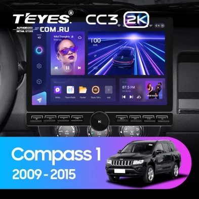 Штатная магнитола Teyes CC3 2K 6/128 Jeep Compass 1 MK (2009-2015) (13" с кнопками)