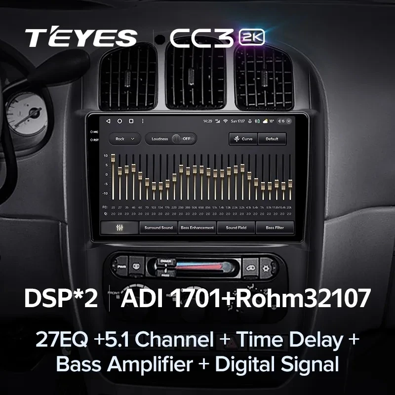 Штатная магнитола Teyes CC3 2K 6/128 Dodge Caravan 4 (2000-2007) Тип-A