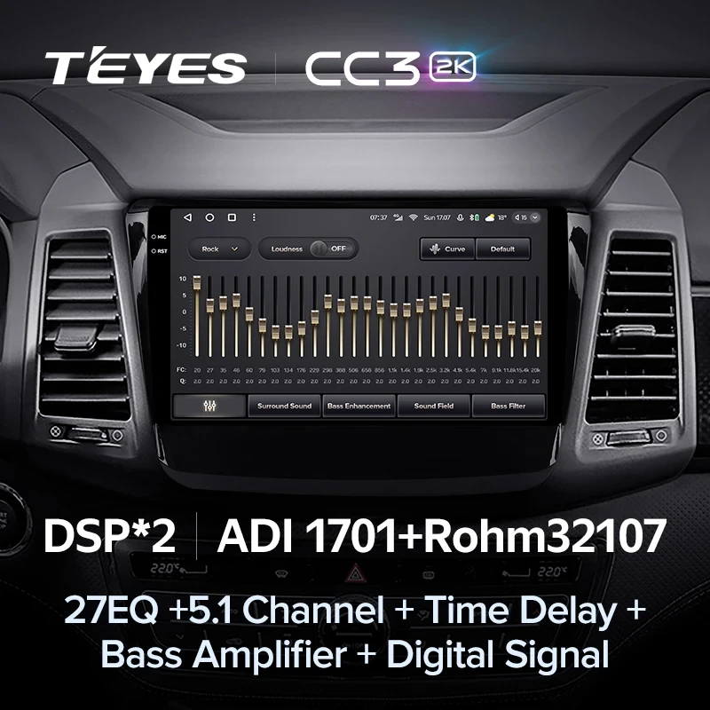 Штатная магнитола Teyes CC3 2K 4/64 SsangYong Rexton Y450 Y400 (2018-2021)