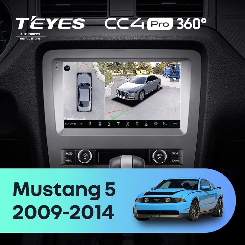 Штатная магнитола Teyes CC4 Pro 360 8/128 Ford Mustang 5 S-197 (2009-2014) F2