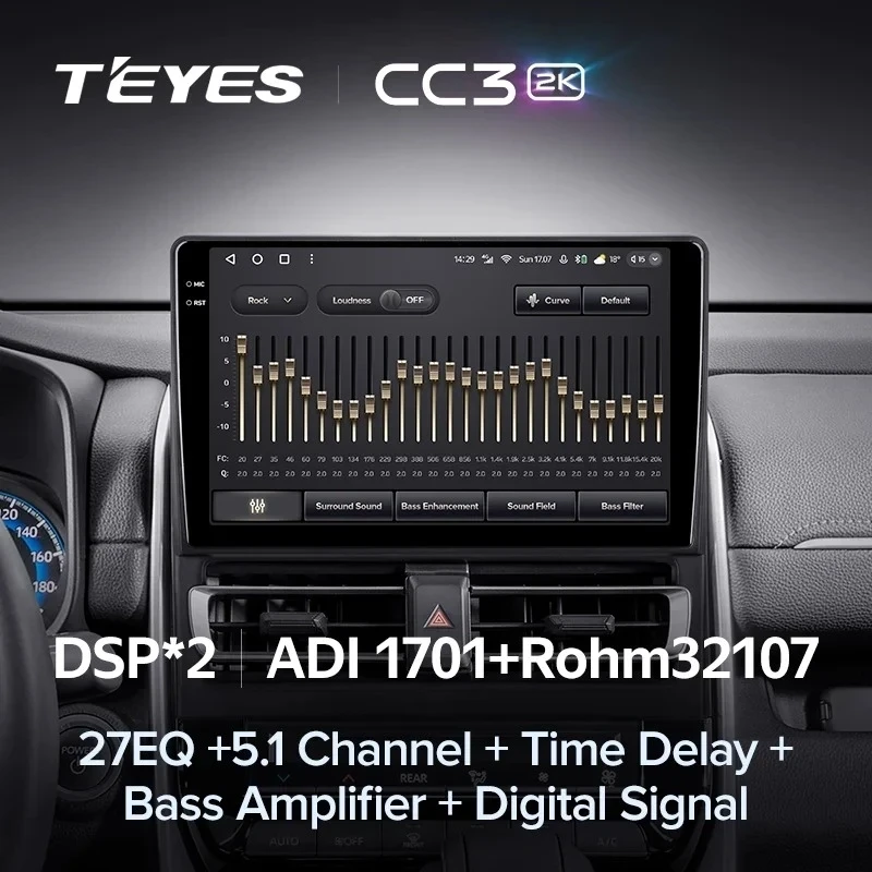 Штатная магнитола Teyes CC3 2K 6/128 Toyota Innova 2 (2015-2023)