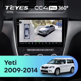 Штатная магнитола Teyes CC4 Pro 360 8/128 Skoda Yeti 5L (2009-2014)