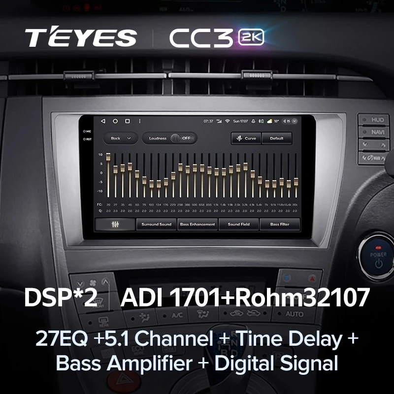 Штатная магнитола Teyes CC3 2K 4/64 Toyota Prius 3 XW30 (2009-2015) F1 Правый руль