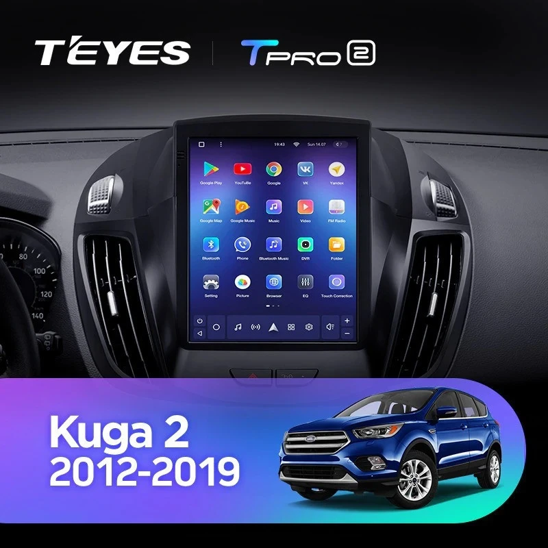 Штатная магнитола Tesla style Teyes TPRO 2 4/64 Ford Kuga 2 (2012-2019)