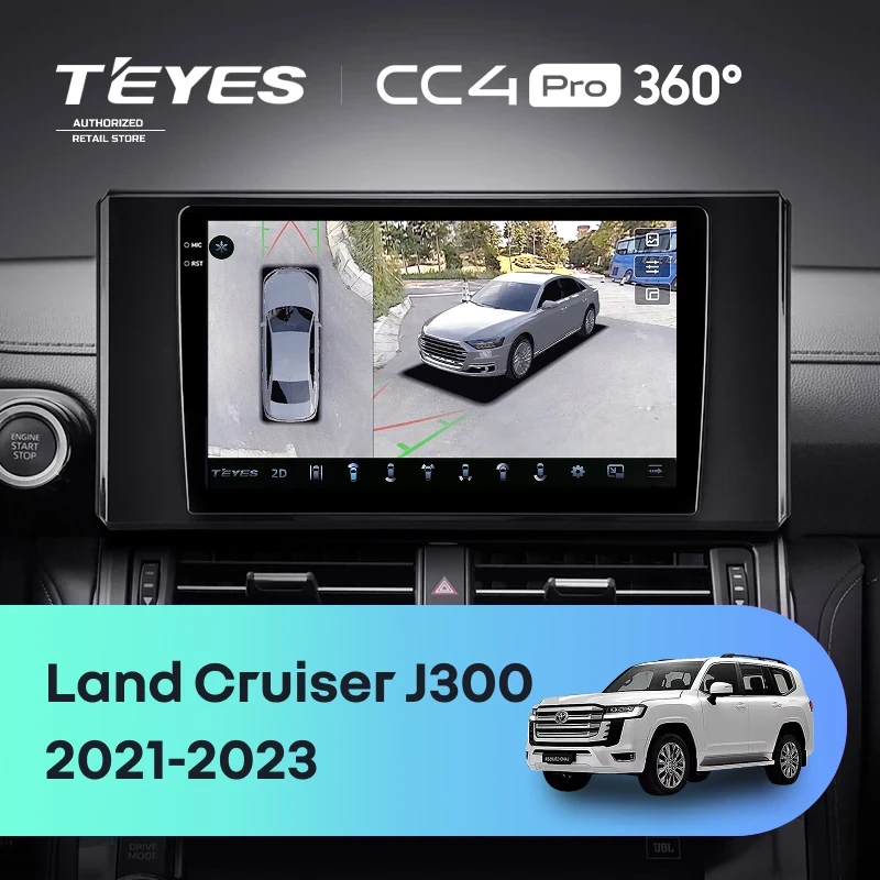 Штатная магнитола Teyes CC4 Pro 360 12/256 Toyota Land Cruiser 300 (2021-2023)