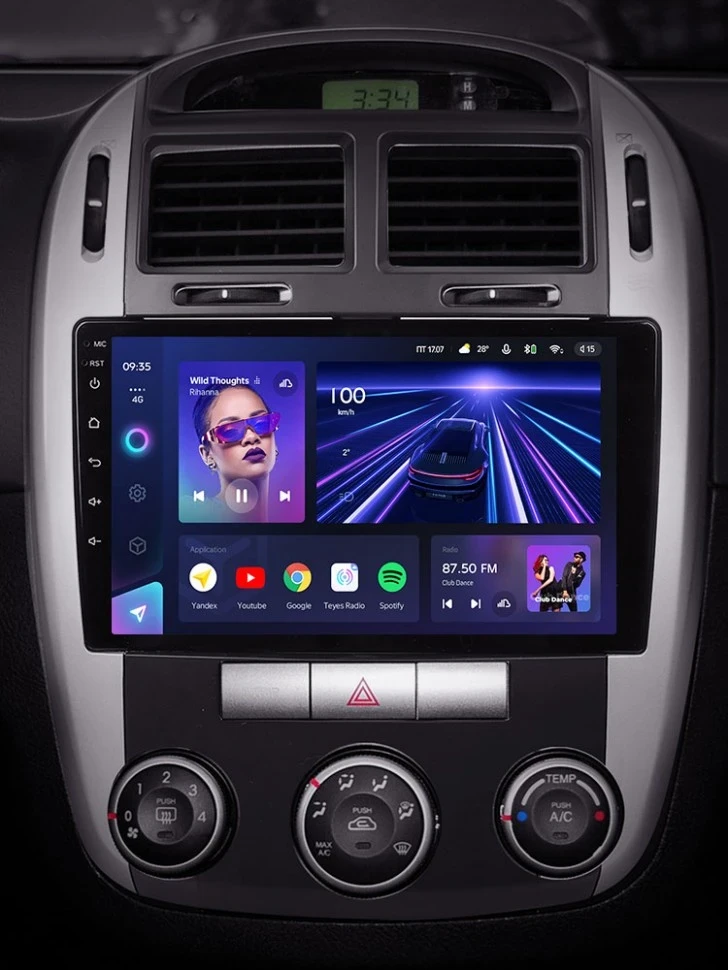 Штатная магнитола Teyes CC3 4/32 Kia Cerato 1 LD (2004-2008) F1