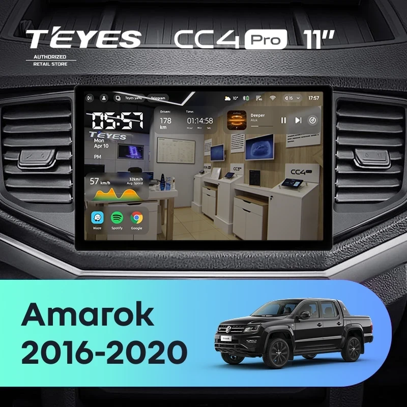 Штатная магнитола Teyes CC4 Pro 8/128 Volkswagen Amarok 1 (2016-2020) (11")