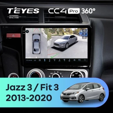 Штатная магнитола Teyes CC4 Pro 360 12/256 Honda Jazz 3 (2013-2020) Тип-B